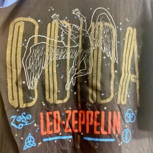 1982 LED ZEPPELIN ZOSO Coda Album Promo double sided raglan 3/4 sleeve tee shirt